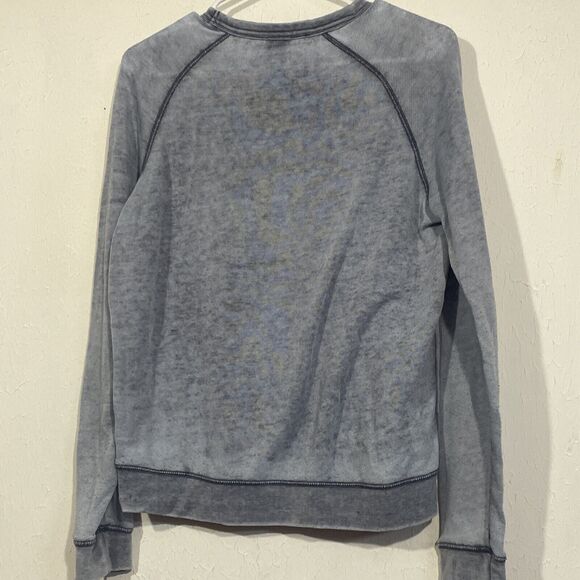 LILO AND STITCH Women Adult Medium Gray Long Sleeve Crew Neck Sweater T Shirt - Picture 3 of 3